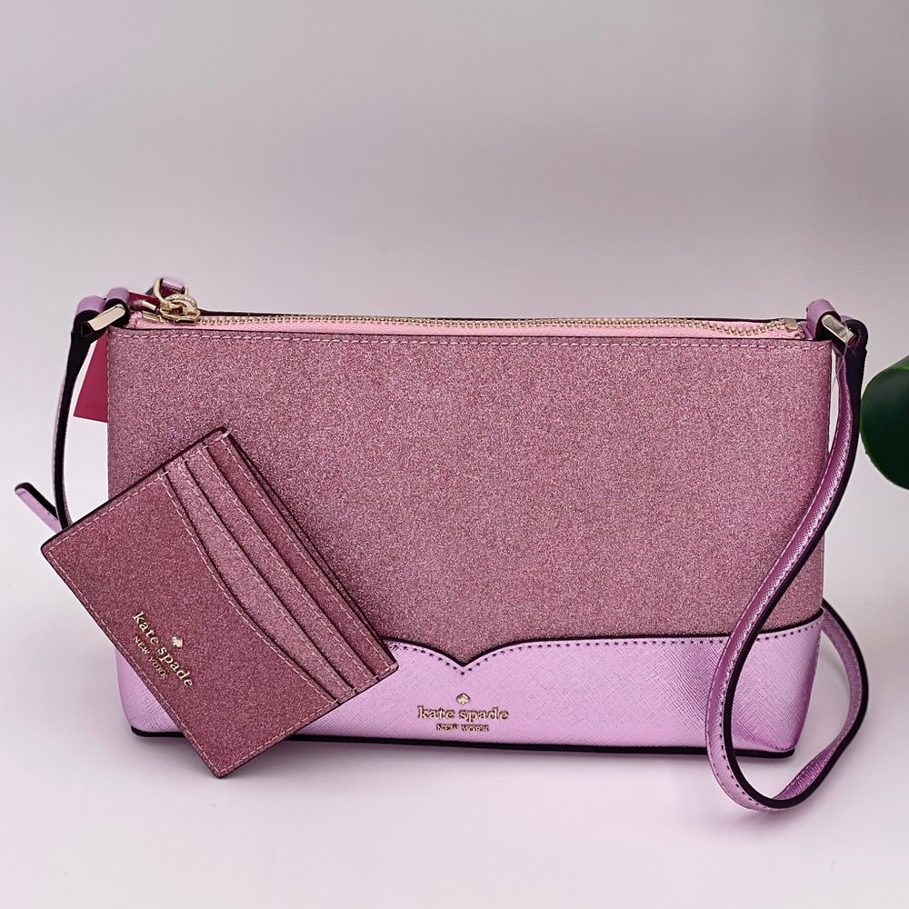 Kate Spade Lola Glitter Crossbody and Card Holder - Picture 9 of 12
